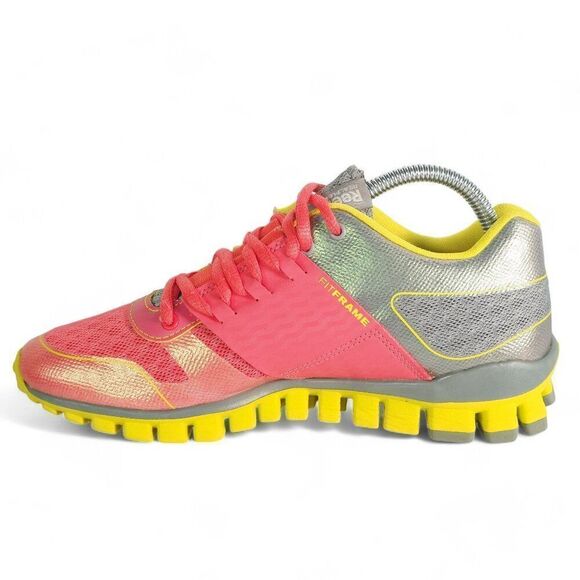 Reebok Realflex Fitframe Strength TR Training Pink Coral/Yellow V45962 Women's 8 - Picture 6 of 11